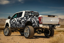 Load image into Gallery viewer, Black Silver Swirl Car Wrap – Custom Full-Body Vinyl Wrap for Lifted Truck | 3D Abstract Metallic Vehicle Graphics | Premium Wrap by Stickalz nv014
