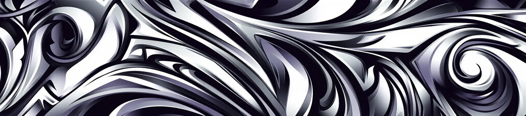 Black Silver Swirl Car Wrap – Custom Full-Body Vinyl Wrap for Lifted Truck | 3D Abstract Metallic Vehicle Graphics | Premium Wrap by Stickalz nv014