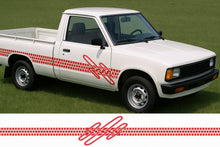 Load image into Gallery viewer, Retro Red Stripe Truck Decal Kit – Classic Side Vinyl Wrap for Lifted Pickup | Vintage Racing Line Design | Custom Vehicle Graphics by Stickalz nv016