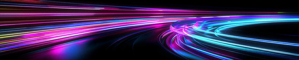 Neon Light Trail Car Wrap – Electric Blue & Pink Vinyl Wrap for Nissan GTR | Futuristic Glow Racing Design | Custom Sports Car Wrap by Stickalz nv017