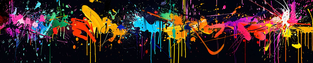Graffiti Splash Car Wrap – Full Body Vinyl Wrap for Sports Car | Multicolor Abstract Racing Design | Custom Street Art Wrap by Stickalz nv021