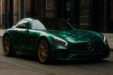 Load image into Gallery viewer, Emerald Dragon Scale Racing Wrap – Full Body Vinyl Wrap for Formula Cars | Metallic Green Reptile Texture Design | Custom Track Wrap by Stickalz nv024