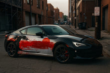 Load image into Gallery viewer, Samurai Warrior Racing Car Decal – Full Side JDM Vinyl Wrap | Red Sun Japanese Art Graphic | Custom Drift Car Design by Stickalz nv027