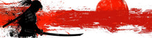 Load image into Gallery viewer, Samurai Warrior Racing Car Decal – Full Side JDM Vinyl Wrap | Red Sun Japanese Art Graphic | Custom Drift Car Design by Stickalz nv027