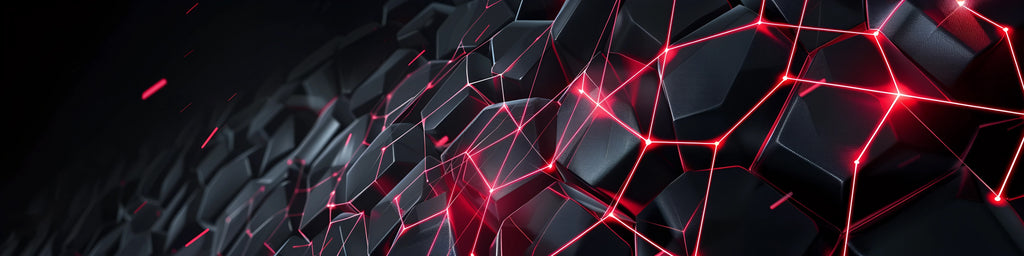 Black and Red Neon Grid Car Wrap – Futuristic Sci-Fi Vinyl Design | Full Side Vehicle Wrap for Sports and Luxury Cars by Stickalz nv030