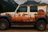 Desert Canyon Jeep Wrap – Southwest Landscape Vinyl Design | Full Side Adventure Vehicle Wrap for Jeep & Off-Road Trucks by Stickalz nv034