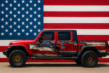 Load image into Gallery viewer, American Flag Jeep Wrap – Patriotic Red, White &amp; Blue Full Vehicle Vinyl | Distressed USA Flag Design for Jeep &amp; Pickup Trucks by Stickalz nv038
