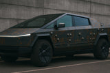 Rusted Armor Cybertruck Wrap – Industrial Steel Bolt & Patina Metal Vinyl Design | Full Body Vehicle Wrap for Tesla Cybertruck & Futuristic Builds by Stickalz nv039