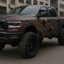 Load image into Gallery viewer, Armored Steel Truck Wrap – Industrial Rusted Metal and Bolt Texture Vinyl | Battle-Ready Full Vehicle Wrap for Off-Road Trucks &amp; Pickups by Stickalz nv040