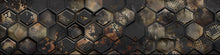 Load image into Gallery viewer, Industrial Honeycomb Truck Wrap – Black &amp; Bronze 3D Metallic Texture | Premium Commercial Vinyl Wrap for Box Trucks, Delivery Fleets &amp; Food Vans by Stickalz nv047