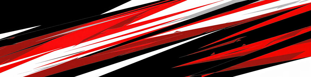 Scarlet Velocity Supercar Wrap – Red, Black & White Racing Graphic Design | Premium Gloss Vinyl Car Wrap for Sports Cars & Exotics by Stickalz nv053