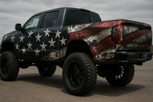 Load image into Gallery viewer, Patriotic Freedom Truck Wrap – Distressed American Flag Vinyl Design | Premium Matte Vehicle Wrap for Lifted Trucks, Off-Road 4x4s &amp; Diesel Builds by Stickalz nv054