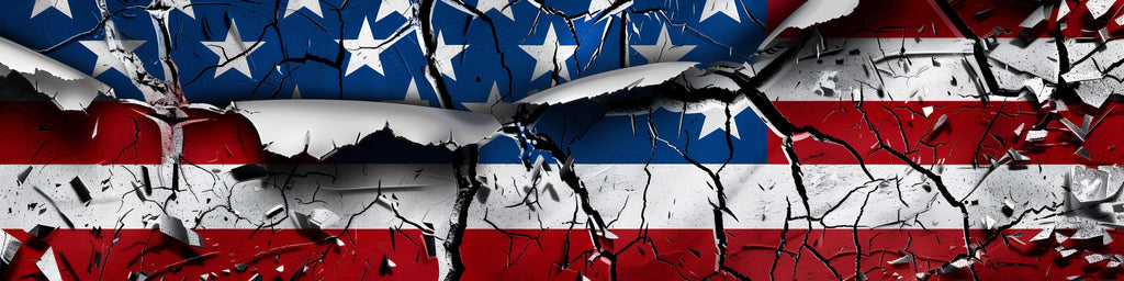 Cracked American Flag Truck Wrap – Distressed 3D Patriotic Vinyl Design | Matte Vehicle Wrap for Lifted Trucks, Off-Road 4x4s & Diesel Builds by Stickalz nv057
