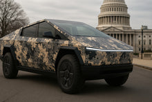 Load image into Gallery viewer, Urban Tactical Camouflage Cybertruck Wrap – Full-Body Vinyl Vehicle Graphic Kit | Matte Stealth Military Style Car Wrap for Tesla Cybertruck nv058