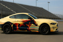 Load image into Gallery viewer, Wild Mustang Horse Racing Car Wrap – Artistic Full-Body Vinyl Graphic Kit | Retro Western-Inspired Colorful Car Wrap for Muscle Cars by Stickalz nv061