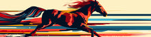 Load image into Gallery viewer, Wild Mustang Horse Racing Car Wrap – Artistic Full-Body Vinyl Graphic Kit | Retro Western-Inspired Colorful Car Wrap for Muscle Cars by Stickalz nv061