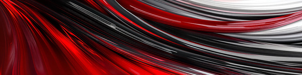 Red and Black Swirl Camaro Wrap – High-Gloss Racing Vinyl Graphic | Metallic Motion Wave Full-Body Car Wrap for Sports Cars by Stickalz nv072