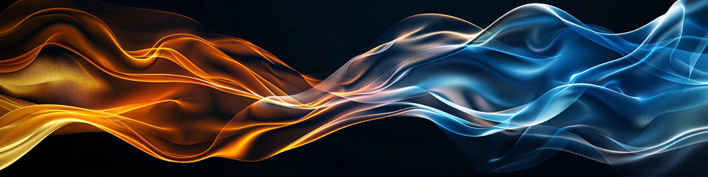 Blue and Orange Wave Car Wrap – High-Gloss Fluid Energy Vinyl Graphic | Abstract Full-Body Supercar Wrap for Exotic and Luxury Cars by Stickalz nv074