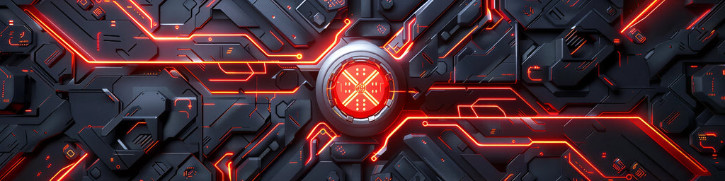 Red Circuit TRX Truck Wrap – Futuristic Black and Red Tech Vinyl Graphic | Cybercore Full-Body Pickup Wrap for RAM TRX and Off-Road Trucks by Stickalz nv076