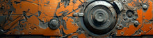 Load image into Gallery viewer, Industrial Mech Armor Truck Wrap – Orange Steel Gear Vinyl Graphic | Heavy-Duty 3D Mechanical Full-Body Wrap for Pickup and Off-Road Trucks by Stickalz nv077
