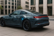 Load image into Gallery viewer, Cyber Armor Car Wrap – Metallic Blue Sci-Fi Vinyl Graphic | Futuristic Tech-Inspired Full-Body Wrap With 3D Core Effect for Sports Cars by Stickalz nv078
