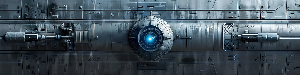 Cyber Armor Car Wrap – Metallic Blue Sci-Fi Vinyl Graphic | Futuristic Tech-Inspired Full-Body Wrap With 3D Core Effect for Sports Cars by Stickalz nv078