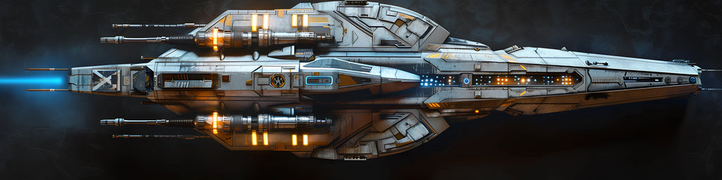 Spaceship Fusion Truck Wrap – Futuristic Metallic Vinyl Graphic | Sci-Fi Ship-Inspired Full-Body Wrap for Pickup and Off-Road Trucks by Stickalz nv079