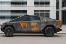 Load image into Gallery viewer, Rusted Steel Cybertruck Wrap – Industrial Metal Texture Vinyl | Weathered Patina Effect Full-Body Wrap for Tesla Cybertruck by Stickalz nv081