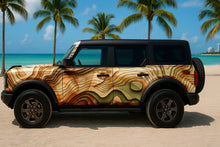 Load image into Gallery viewer, Topographic Desert Terrain Wrap – 3D Sand Dune Vinyl Graphic | Earth-Tone Adventure Design for Jeep, Bronco &amp; Off-Road Vehicles by Stickalz nv085