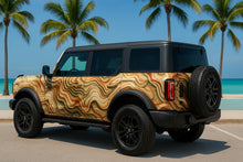 Load image into Gallery viewer, Topographic Desert Terrain Wrap – 3D Sand Dune Vinyl Graphic | Earth-Tone Adventure Design for Jeep, Bronco &amp; Off-Road Vehicles by Stickalz nv085