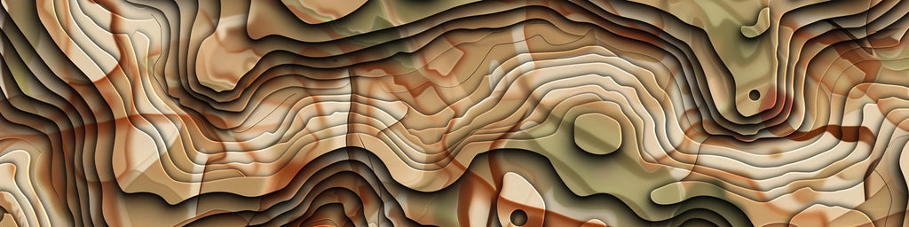 Topographic Desert Terrain Wrap – 3D Sand Dune Vinyl Graphic | Earth-Tone Adventure Design for Jeep, Bronco & Off-Road Vehicles by Stickalz nv085