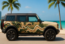 Load image into Gallery viewer, Forest Terrain Topographic Wrap – 3D Green &amp; Sand Vinyl Graphic | Nature-Inspired Adventure Wrap for Jeep, Bronco &amp; Off-Road Vehicles by Stickalz nv086