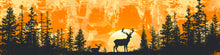Load image into Gallery viewer, Sunset Deer Forest Wrap – Orange Woodland Hunting Truck Vinyl | Wildlife Silhouette Forest Graphic Wrap for Pickup &amp; Off-Road Vehicles | Stickalz Outdoors nv090