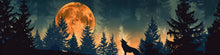 Load image into Gallery viewer, Wolf Moon Forest Wrap – Midnight Wilderness Jeep Vinyl | Howling Wolf &amp; Pine Tree Silhouette Car Wrap | Outdoor Adventure Vehicle Graphic by Stickalz nv092