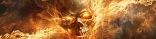 Load image into Gallery viewer, Infernal Skull Fire Wrap – Black Truck Vinyl Graphic | Burning Flame Design with Skull Art | Aggressive Custom Vehicle Wrap by Stickalz nv096