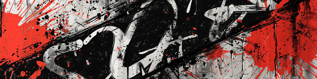 Red and Black Splatter Wrap – Abstract Street Art Vinyl | Urban Battle Paint Design for Pickup Trucks | Custom Vehicle Wrap by Stickalz nv100