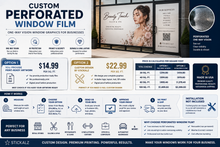 Load image into Gallery viewer, Custom Perforated Window Film | Business Storefront Window Graphic