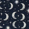 3D Moon and Stars Celestial Wallpaper Mural | Stylish Nursery Kids Room Wall Decor | Bold Modern Night Sky Wall Art Gift for Home Makeover