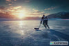 Ice Hockey Wall Mural Wallpaper | 3D Sports Room Decor | Boys Bedroom Hockey Rink Wall Art | Modern Bold Wallpaper Gift for Hockey Fans