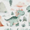 Cute Dinosaur Nursery Wallpaper – Cartoon Dino Wall Mural for Baby Room Playroom Stylish Kids Wall Decor 3D Wallpaper Modern Bold Holiday
