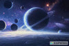 3D Space Planets Wallpaper For Bedroom Living Room Kids Room | Modern Galaxy Wall Mural Bold Stylish Wall Decor | Outer Space Astronomy Gift