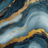 Blue Gold Marble Wallpaper – Luxury Abstract Swirl Wall Mural Modern 3D Stylish Wall Décor for Living Room Bedroom Office Holiday Gift