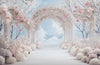 Personalized Wedding Arch Backdrop | Custom Names & Date Gift | Romantic Floral Aisle Wall Mural | Bridal Shower or Anniversary Decor