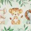 Safari Jungle Wallpaper For Nursery – Cute Elephant Leopard Lion Mural – 3D Peel And Stick Stylish Wall Decor – Modern Bold Kids Room