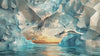 3D Soaring Birds Wall Mural - Modern Nature-Inspired Wall Art - Luxury Home Decor - Stylish Gift for Birthdays or Holidays