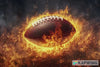 Flaming Football 3D Wallpaper Sports Wall Mural | Modern Bold Wall Decor for Game Room, Boys Bedroom, Teen Room, Sports Fan Gift, Stylish