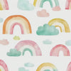 Rainbow Nursery Wallpaper, Kids Room Wall Mural, Colorful Baby Room Decor, Peel and Stick Cloud Wall Art, Modern Gender Neutral Playroom