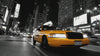 Yellow Taxi Wall Mural 3D Wallpaper – New York City Night Street Wall Art – Bold Modern Urban Bedroom Decor – Stylish Gift for Him or Her