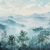 3D Watercolor Mountain Forest Wallpaper Mural | Stylish Modern Wall Decor for Nursery Kids Room or Bedroom | Bold Scenic Wall Art Gift Home