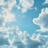 3D Sky and Clouds Wallpaper Mural | Stylish Bold Modern Wall Decor | Realistic Blue Sky Wall Art for Bedroom, Kids Room, Office | Gift Home